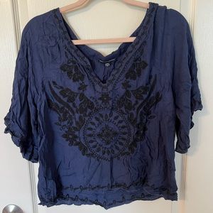 Navy Dress Top